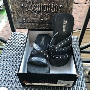Demonia Goth Platform Sandals Size 6